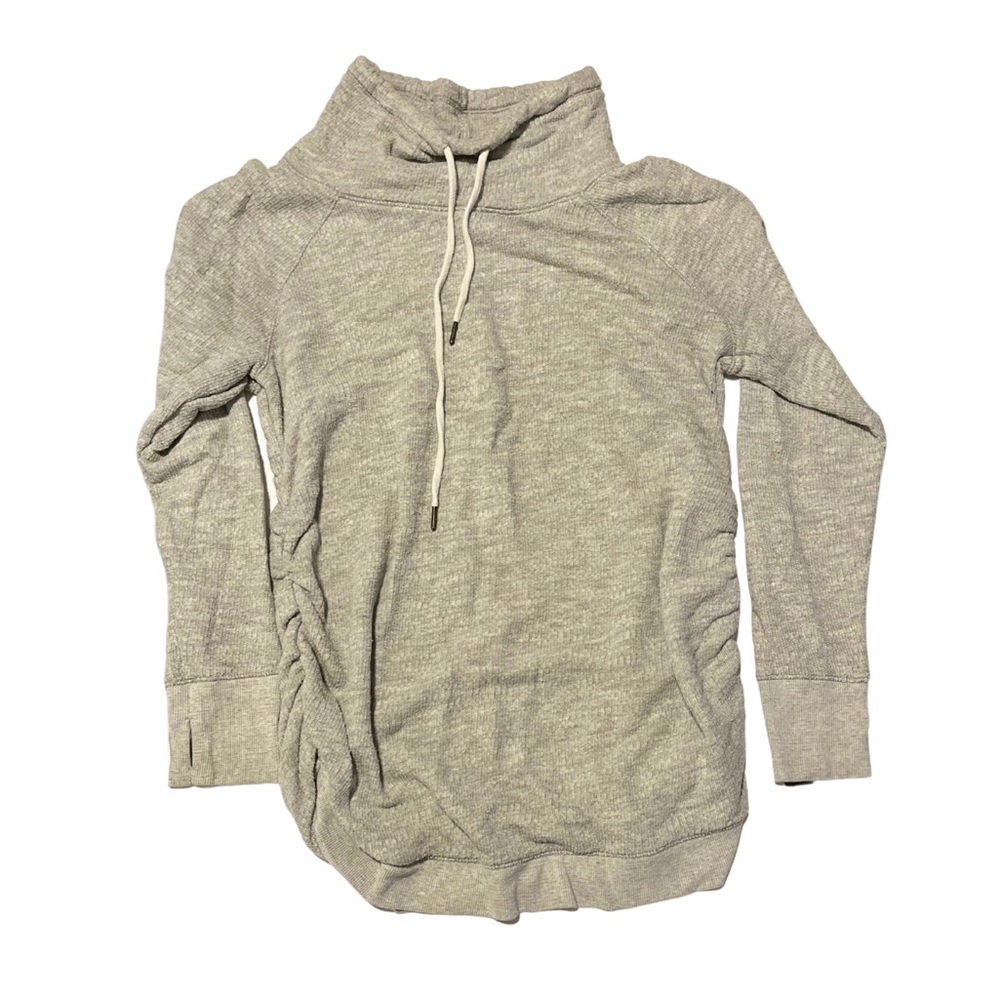 MATERNITY: Gray Drawstring Sweatshirt